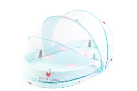 Portable Bassinet Travel Baby Basket Travel Bed - Blue_0